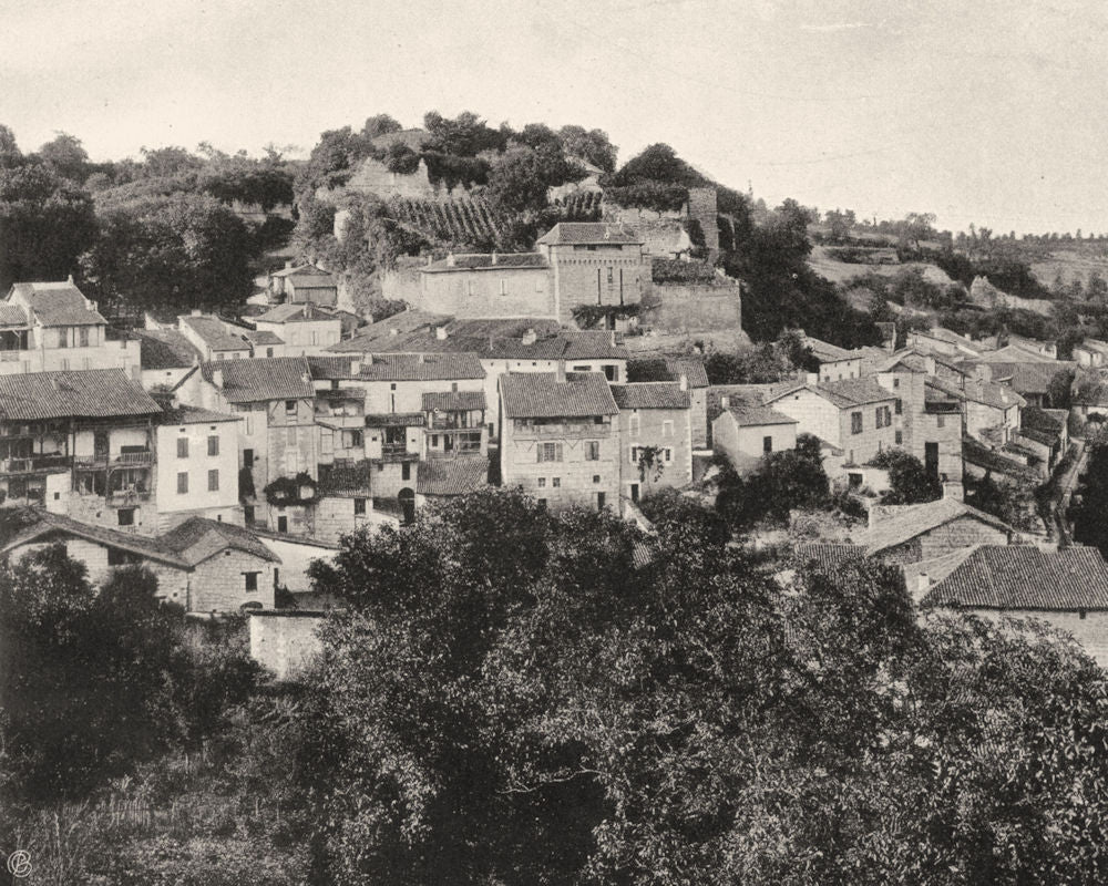 CHARENTE. Aubeterre- Vue générale 1904 old antique vintage print picture